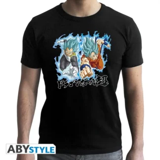 T-shirt Homme Dragon Ball Super Goku Vegeta Noir