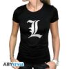 T-Shirt Death Note - L Tribute Noir