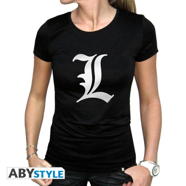 T-Shirt Death Note - L Tribute Noir