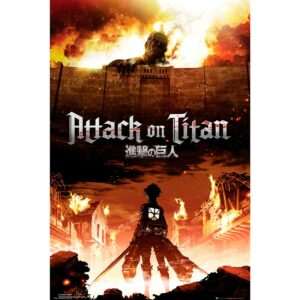 ATTACK ON TITAN - Key Art - Poster roulé filmé (91.5x61)