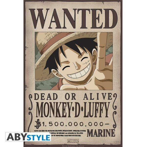 one-piece-poster-wanted-luffy-new-2-52-x-35-cm-1-1.jpg ONE PIECE - Poster "Wanted Luffy New 2" (52x35)