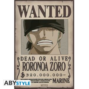 ONE PIECE - Poster "Wanted Zoro New" (52x35)