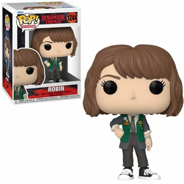 funko pop stranger things robin 1244-1 Figurine funko pop numéro 1244 de stranger things représentant le personnage de Robin.