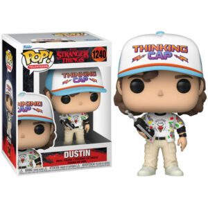 Figurine Funko pop numéro 1240 de Dustin dans Stranger Things. Il porte sa Thinking Cap et son Talkie Walkie.