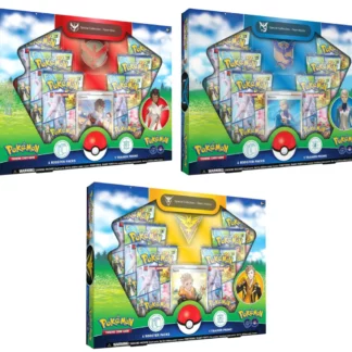 Coffret de cartes pokémon de la série Pokémon Go 10.5 comprenant 6 boosters, 1 carte Full Art et un Pin's
