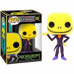 Figurine Funko Pop NBX l'Etrange Noël de Monsieur Jack, Jack Skellington numéro 15, collection Lumière Noire Blacklight