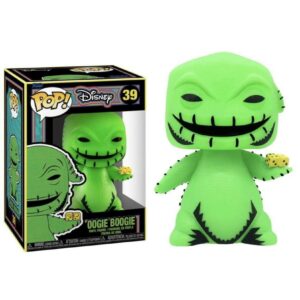 Figurine Funko Pop NBX l'Etrange Noël de Monsieur Jack, Oogie Boogie numéro 39, collection Lumière Noire Blacklight