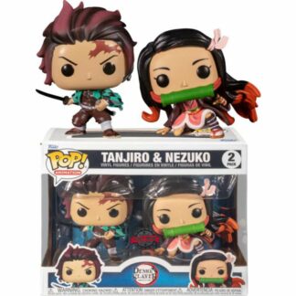 Duopack de figurines funko pop demon slayer de Tanjiro et Nezuko Kamado en édition spéciale