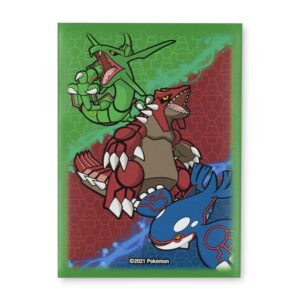 Lot de 65 sleeves du pokémon center des pokémon légendaires rayquaza groudon et kyogre