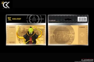 Golden Ticket Cartoon Kingdom Assassination Classroom - Koro Sensei Jaune rayures vertes