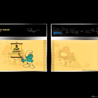 Golden Ticket Cartoon Kingdom The Smurfs, série Schtroumpfs n°1 - Brainy Smurf, le Schtroumpf à Lunettes