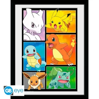 Poster Encadré Pokémon Planche Bande Dessinée 30 x 40 cm