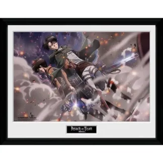 Poster encadré Attack on Titan 30 x 40cm Smoke Blast