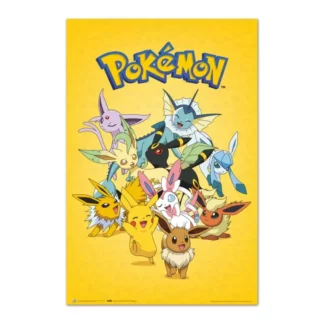 Poster Pokémon les Evolutions d'Evoli, dimensions 60 x 91,5 cm