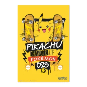 Poster Pokemon Pikachu Charged Up 025 dimensions 60 x 91,5 cm