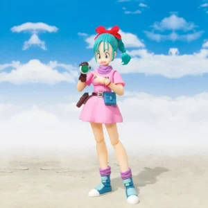 Figurine SHFiguarts Dragon Ball de Bulma version Adventure Begins en robe rose