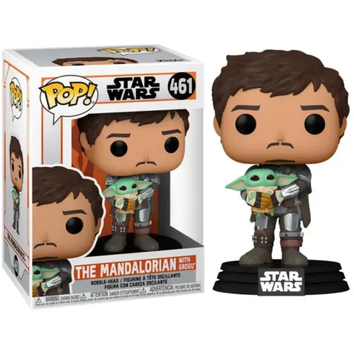 Funko Pop Mandalorian Star Wars The Mandalorian with Grogu 461 1-1 Figurine Funko Pop Mandalorian Star Wars The Mandalorian with Grogu Numéro 461