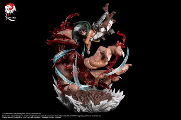 Kitsune Attack on Titan Livai Vs Titan Bestial 600 exemplaires 1-1 Kitsune Attack on Titan Statue Résine de Livai Ackerman Vs Titan Bestial, Tirage 600 exemplaires au Monde