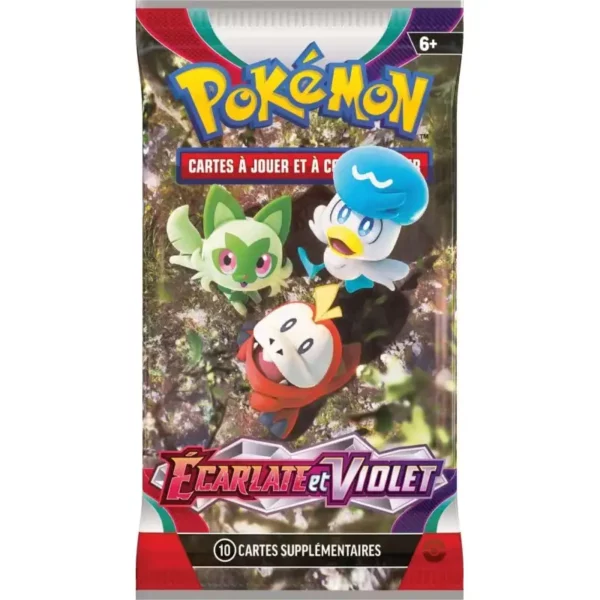 Booster Pokemon EV01 Ecarlate et Violet Poussacha Chochodile Coiffeton Booster Pokémon EV01 Ecarlate et Violet Poussacha Chochodile et Coiffeton