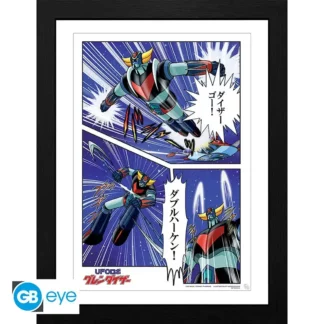 Cadre Grendizer Goldorak en Action 30 x 40 cm