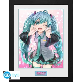 Cadre Hatsune Miku Clin d'Oeil 30 x 40 cm