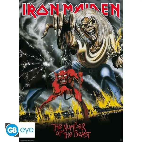 Iron Maiden Set 2 Chibi Posters Killers Number of the Beast 52x38 1-2 IRON MAIDEN - Set 2 Chibi Posters - Killers/Number of the Beast (52x38)