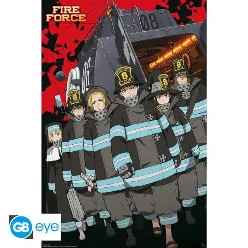 Poster Fire Force Key Art 8eme Brigade 91.5x61 Poster Fire Force Key Art 8ème Brigade 91,5 x 61 cm