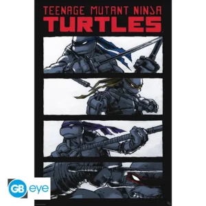 Poster Tortues Ninja Noir et Blanc 91,5 x 61 cm
