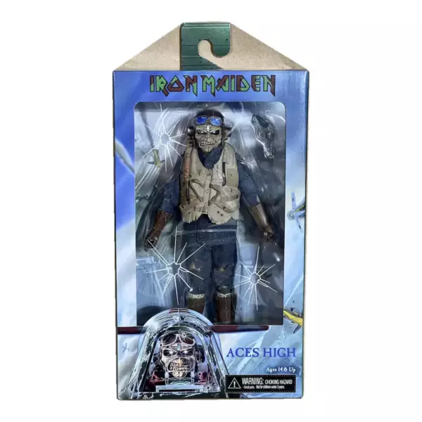 Figurine Eddie Aces High rétro NECA Figurine Iron Maiden Eddie Aces High rétro habillée 20 cm NECA