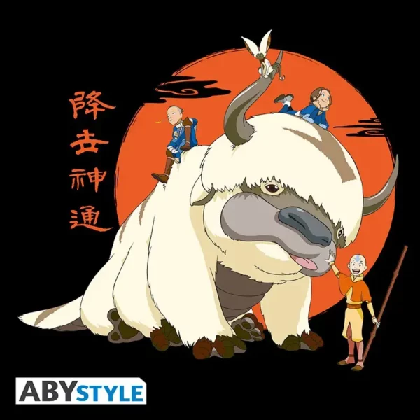 Tshirt Femme Avatar Last Airbender Appa Noir Gros Plan T-Shirt Femme Avatar - Appa (Noir)