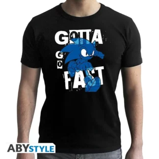 T-shirt Homme Sonic Gotta Go Fast Noir