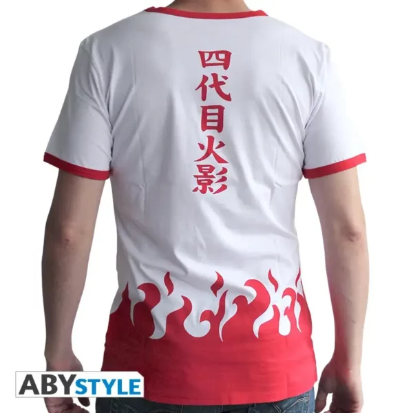 Tshirt Naruto Shippuden 4eme Hokage Premium Blanc Dos T-Shirt Naruto Shippuden - 4ème Hokage