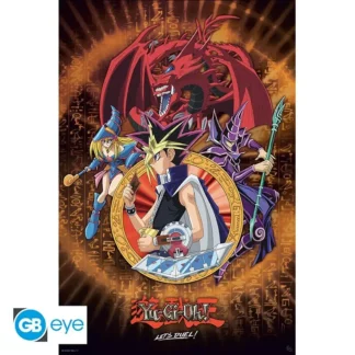 Maxi Poster Yugioh Yugi Slifer et Magicien.