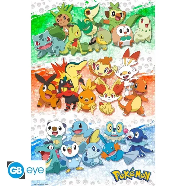 Poster Pokemon Premiers Partenaires Poster Pokemon Premiers Partenaires