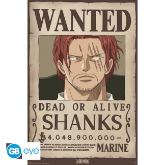 Poster Wanted Shanks One Piece
