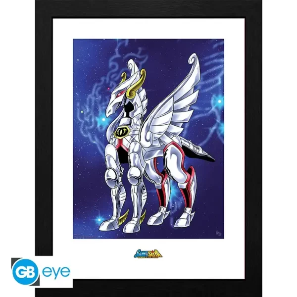 tirage-encadre-saint-seiya-armure-pegase tirage encadre saint seiya armure pegase 30x40 cm