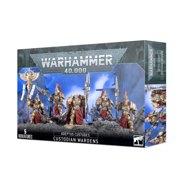coffret-warhammer-40k-adeptus-custodes-custodian-wardens-5-figurines-miniatures Adeptus Custodes : Custodian Wardens