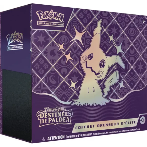 etb-pokemon-destinees-de-paldea-francais ETB Pokémon Coffret Dresseur d’Elite Destinées de Paldéa Mimiqui EV04.5