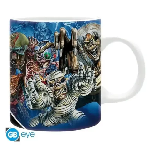 mug-iron-maiden-eddie-320ml Mug Iron Maiden – Eddie 320 ml avec design de la mascotte emblématique.