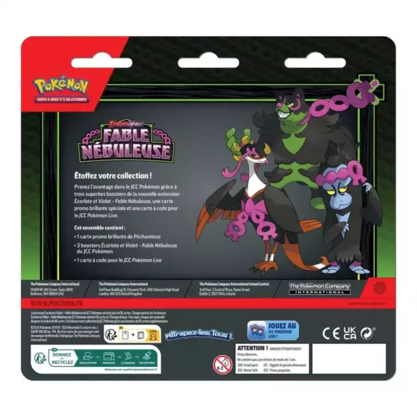 Tripack Pokémon EV06.5 Fable Nébuleuse (dos) Tripack Pokémon EV06.5 Fable Nébuleuse - image 2