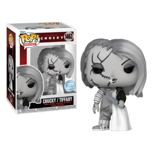 Funko Pop Chucky / Tiffany Black and White Special Edition 1463 Pop - CHUCKY - Chucky / Tiffany Black and White (1463) Special Edition