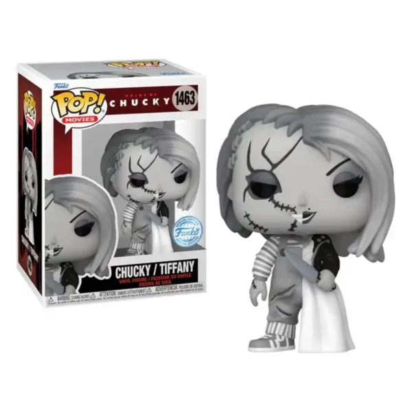 Funko Pop Chucky / Tiffany Black and White Special Edition 1463 Pop - CHUCKY - Chucky / Tiffany Black and White (1463) Special Edition