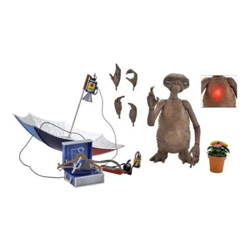 Figurine E.T. l'extra-terrestre Ultimate Deluxe NECA – 40e anniversaire (cœur lumineux)