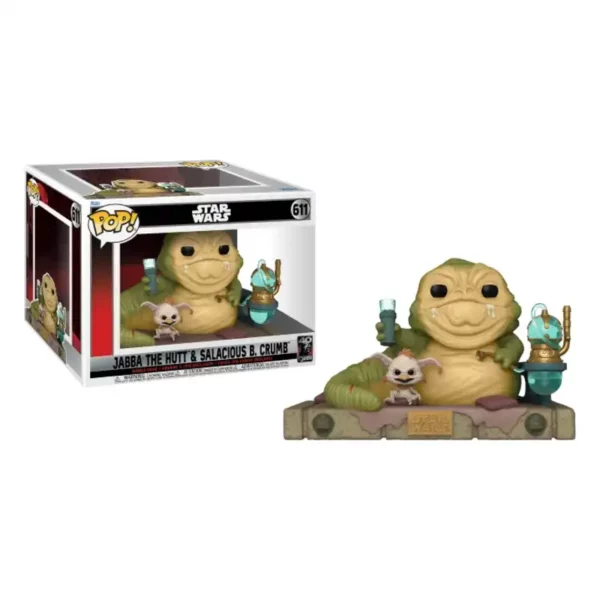 Funko Pop Star Wars Jabba the Hutt & Salacious B. Crumb 6" 611 Pop - STAR WARS - Jabba the Hutt & Salacious B. Crumb 6" (611)