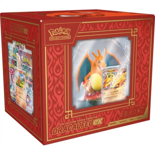 coffret-pokemon-collection-super-premium-dracaufeu-ex-figurine-10-boosters Coffret Pokémon Collection Super Premium Dracaufeu Ex Figurine