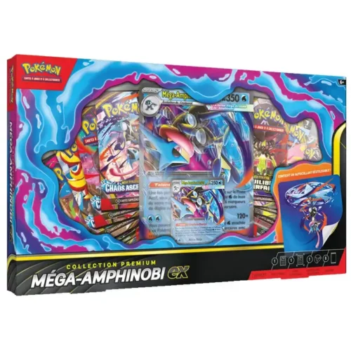 Coffret Pokémon Premium Méga-Amphinobi-ex avec 8 boosters