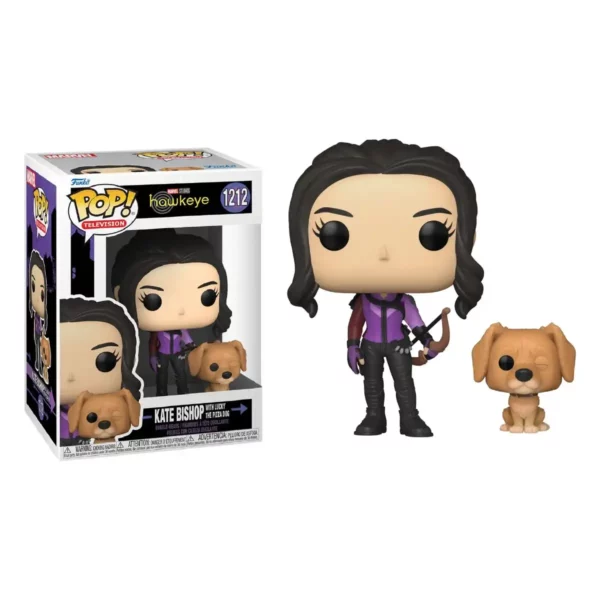 Funko Pop Hawkeye Kate Bishop with Lucky the Pizza Dog 1212 Pop - HAWKEYE - Kate Bishop with Lucky the Pizza Dog (1212)