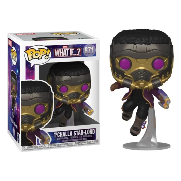 Funko Pop Marvel T'Challa Star-Lord 871 Pop - MARVEL WHAT IF...? - T'Challa Star-Lord (871)