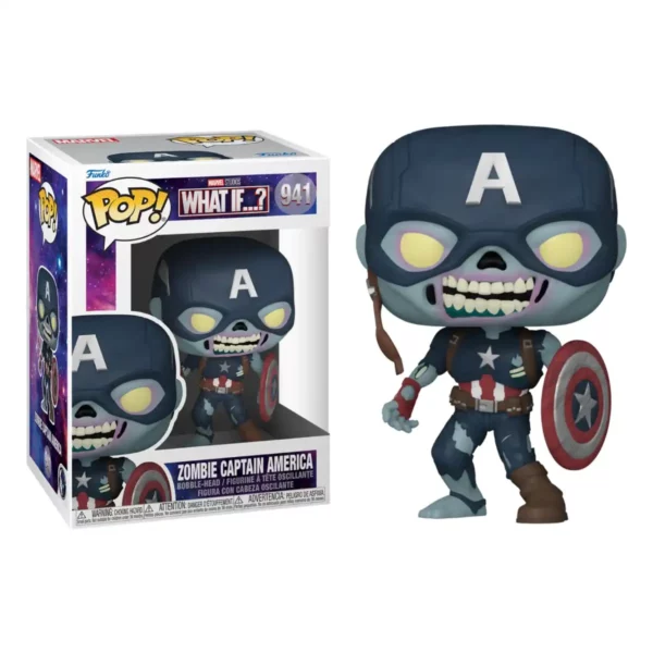 Funko Pop Marvel Zombie Captain America 941 Pop - MARVEL WHAT IF...? - Zombie Captain America (941)