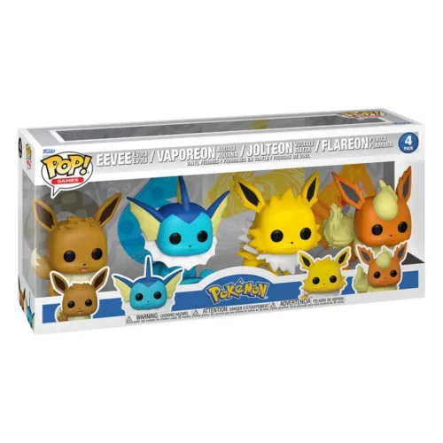 Pop - POKEMON - Pack de 4 Évoli, Aquali, Voltali, Pyroli